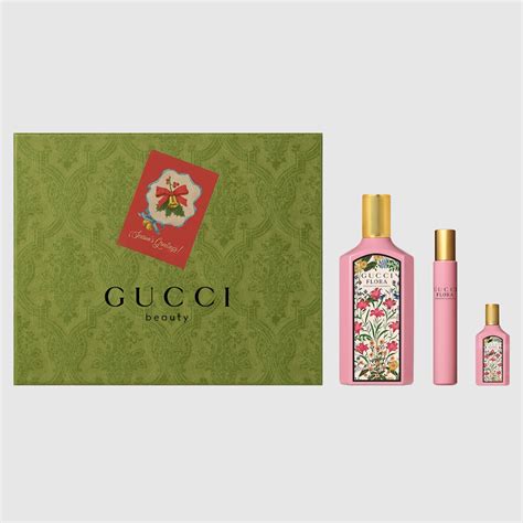 flora by gucci gardenia gift set|Gucci Flora miniature set.